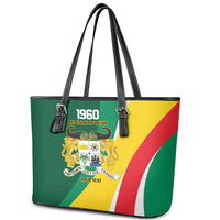 Benin Independence Day Personalized Leather Tote Bag Since 1960 Fraternite Justice Travail - Wonder Print Shop