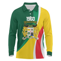 Benin Independence Day Personalized Long Sleeve Polo Shirt Since 1960 Fraternite Justice Travail - Wonder Print Shop