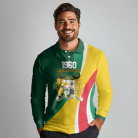 Benin Independence Day Personalized Long Sleeve Polo Shirt Since 1960 Fraternite Justice Travail - Wonder Print Shop