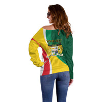 Benin Independence Day Personalized Off Shoulder Sweater Since 1960 Fraternite Justice Travail - Wonder Print Shop