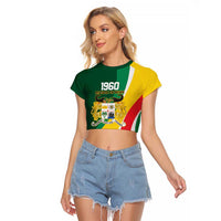 Benin Independence Day Personalized Raglan Cropped T Shirt Since 1960 Fraternite Justice Travail - Wonder Print Shop