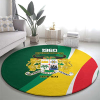 Benin Independence Day Personalized Round Carpet Since 1960 Fraternite Justice Travail - Wonder Print Shop