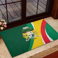 Benin Independence Day Personalized Rubber Doormat Since 1960 Fraternite Justice Travail - Wonder Print Shop