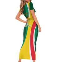 Benin Independence Day Personalized Short Sleeve Bodycon Dress Since 1960 Fraternite Justice Travail - Wonder Print Shop