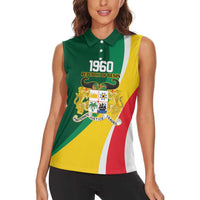 Benin Independence Day Personalized Women Sleeveless Polo Shirt Since 1960 Fraternite Justice Travail - Wonder Print Shop