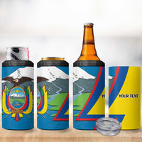Ecuador Independence Day Personalized 4 in 1 Can Cooler Tumbler Pro Deo Patria et Libertate - Wonder Print Shop