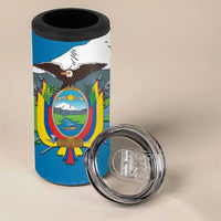 Ecuador Independence Day Personalized 4 in 1 Can Cooler Tumbler Pro Deo Patria et Libertate - Wonder Print Shop