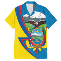 Ecuador Independence Day Personalized Family Matching Off Shoulder Maxi Dress and Hawaiian Shirt Pro Deo Patria et Libertate - Wonder Print Shop