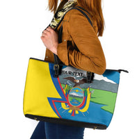 Ecuador Independence Day Personalized Leather Tote Bag Pro Deo Patria et Libertate - Wonder Print Shop