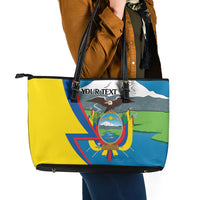 Ecuador Independence Day Personalized Leather Tote Bag Pro Deo Patria et Libertate - Wonder Print Shop