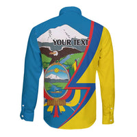 Ecuador Independence Day Personalized Long Sleeve Button Shirt Pro Deo Patria et Libertate - Wonder Print Shop