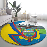 Ecuador Independence Day Personalized Round Carpet Pro Deo Patria et Libertate - Wonder Print Shop