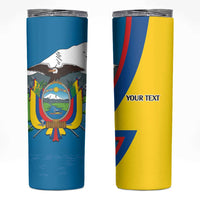 Ecuador Independence Day Personalized Skinny Tumbler Pro Deo Patria et Libertate - Wonder Print Shop