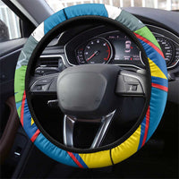 Ecuador Independence Day Steering Wheel Cover Pro Deo Patria et Libertate - Wonder Print Shop