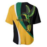 Jamaica Independence Day Personalized Baseball Jersey Green and Yellow Tribal Hummingbird - Wonder Print Shop