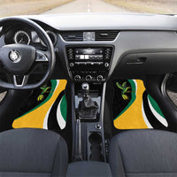 Jamaica Independence Day Personalized Car Mats Green and Yellow Tribal Hummingbird - Wonder Print Shop