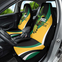 Jamaica Independence Day Personalized Car Seat Cover Green and Yellow Tribal Hummingbird - Wonder Print Shop