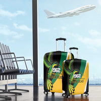 Jamaica Independence Day Personalized Luggage Cover Green and Yellow Tribal Hummingbird - Wonder Print Shop