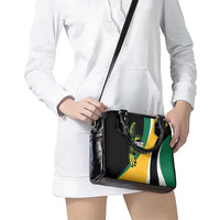 Jamaica Independence Day Personalized Shoulder Handbag Green and Yellow Tribal Hummingbird - Wonder Print Shop