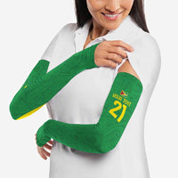Golden Jaguars Fan Pride Custom Arm Sleeves Support Green Gold and Glory - Wonder Print Shop