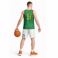 Golden Jaguars Fan Pride Custom Basketball Jersey Support Green Gold and Glory - Wonder Print Shop