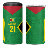 Golden Jaguars Fan Pride Custom 4 in 1 Can Cooler Tumbler Support Green Gold and Glory - Wonder Print Shop