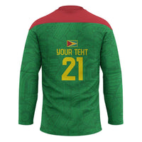 Golden Jaguars Fan Pride Custom Hockey Jersey Support Green Gold and Glory - Wonder Print Shop