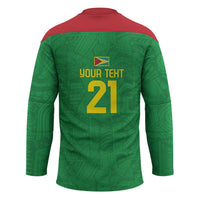 Golden Jaguars Fan Pride Custom Hockey Jersey Support Green Gold and Glory - Wonder Print Shop