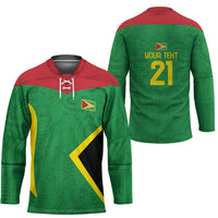 Golden Jaguars Fan Pride Custom Hockey Jersey Support Green Gold and Glory - Wonder Print Shop