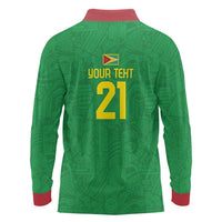 Golden Jaguars Fan Pride Custom Long Sleeve Polo Shirt Support Green Gold and Glory - Wonder Print Shop