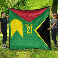 Golden Jaguars Fan Pride Custom Quilt Support Green Gold and Glory - Wonder Print Shop