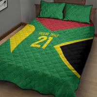 Golden Jaguars Fan Pride Custom Quilt Bed Set Support Green Gold and Glory - Wonder Print Shop