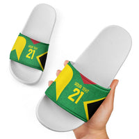 Golden Jaguars Fan Pride Custom Slide Sandals Support Green Gold and Glory - Wonder Print Shop