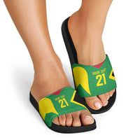 Golden Jaguars Fan Pride Custom Slide Sandals Support Green Gold and Glory - Wonder Print Shop
