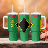 Golden Jaguars Fan Pride Custom Tumbler With Handle Support Green Gold and Glory - Wonder Print Shop