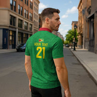 Golden Jaguars Fan Pride Custom Zipper Polo Shirt Support Green Gold and Glory - Wonder Print Shop