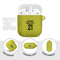 Golden Jaguars Football Custom AirPods Case Proud of Guyana - Wonder Print Shop