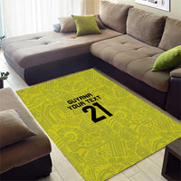 Golden Jaguars Football Custom Area Rug Proud of Guyana - Wonder Print Shop