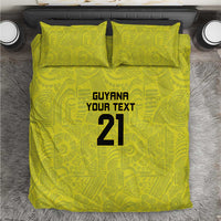 Golden Jaguars Football Custom Bedding Set Proud of Guyana - Wonder Print Shop