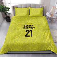 Golden Jaguars Football Custom Bedding Set Proud of Guyana - Wonder Print Shop