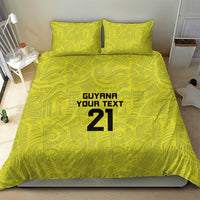 Golden Jaguars Football Custom Bedding Set Proud of Guyana - Wonder Print Shop