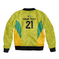 Golden Jaguars Football Custom Bomber Jacket Proud of Guyana - Wonder Print Shop