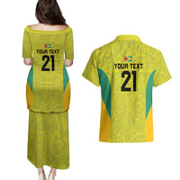 Golden Jaguars Football Custom Couples Matching Puletasi and Hawaiian Shirt Proud of Guyana - Wonder Print Shop