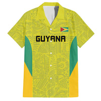 Golden Jaguars Football Custom Family Matching Long Sleeve Bodycon Dress and Hawaiian Shirt Proud of Guyana - Wonder Print Shop