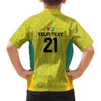 Golden Jaguars Football Custom Family Matching Off The Shoulder Long Sleeve Dress and Hawaiian Shirt Proud of Guyana - Wonder Print Shop