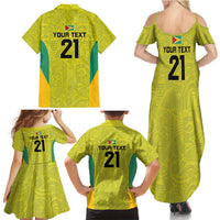 Golden Jaguars Football Custom Family Matching Summer Maxi Dress and Hawaiian Shirt Proud of Guyana - Wonder Print Shop