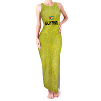 Golden Jaguars Football Custom Family Matching Tank Maxi Dress and Hawaiian Shirt Proud of Guyana - Wonder Print Shop