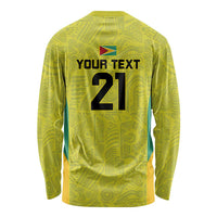 Golden Jaguars Football Custom Long Sleeve Shirt Proud of Guyana - Wonder Print Shop