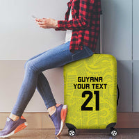 Golden Jaguars Football Custom Luggage Cover Proud of Guyana - Wonder Print Shop