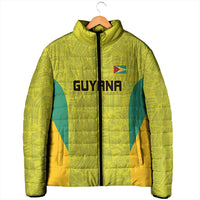 Golden Jaguars Football Custom Padded Jacket Proud of Guyana - Wonder Print Shop